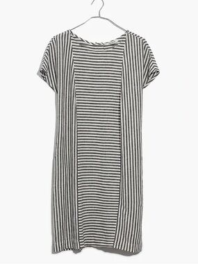 Madewell Daphne Striped Linen Blend Dress